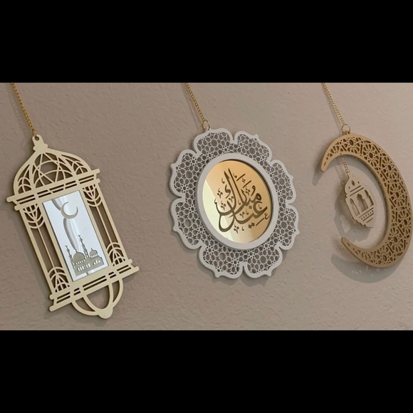 Ramadan Kareem Eid Mubarak Wall hanging decoration - Picture 2 of 3